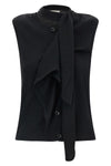 the lemaire vest redefines the codes of knitwear through a deconstructed and inn