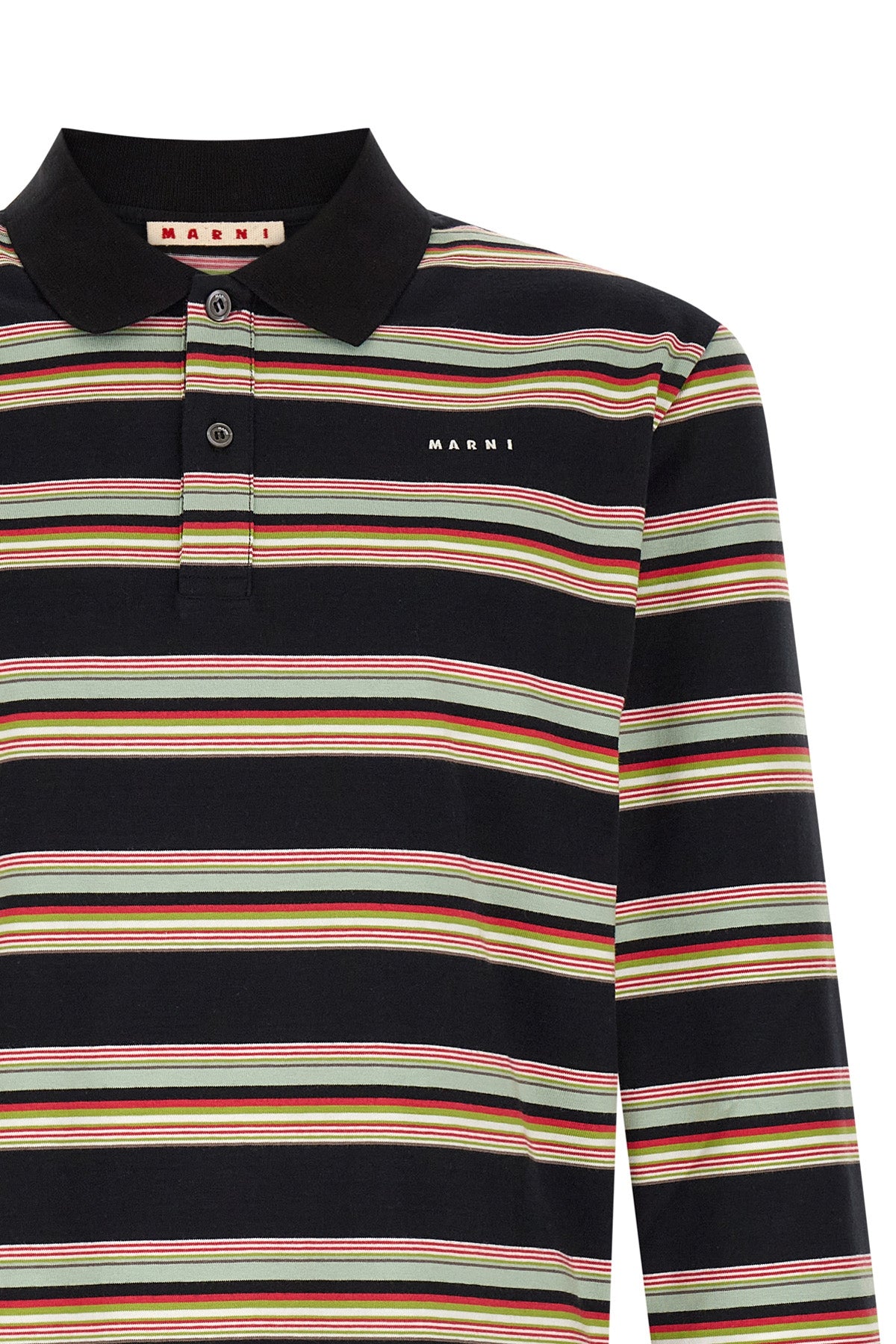 the marni long-sleeved polo shirt defines contemporary casual clothing through a