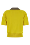 the marni short-sleeved polo shirt is made of pure cashmere knit