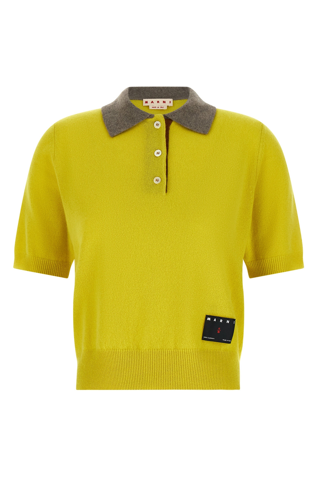 MARNI 38 the marni short-sleeved polo shirt is made of pure cashmere knit