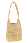 small praia shoulder bag in woven raffia