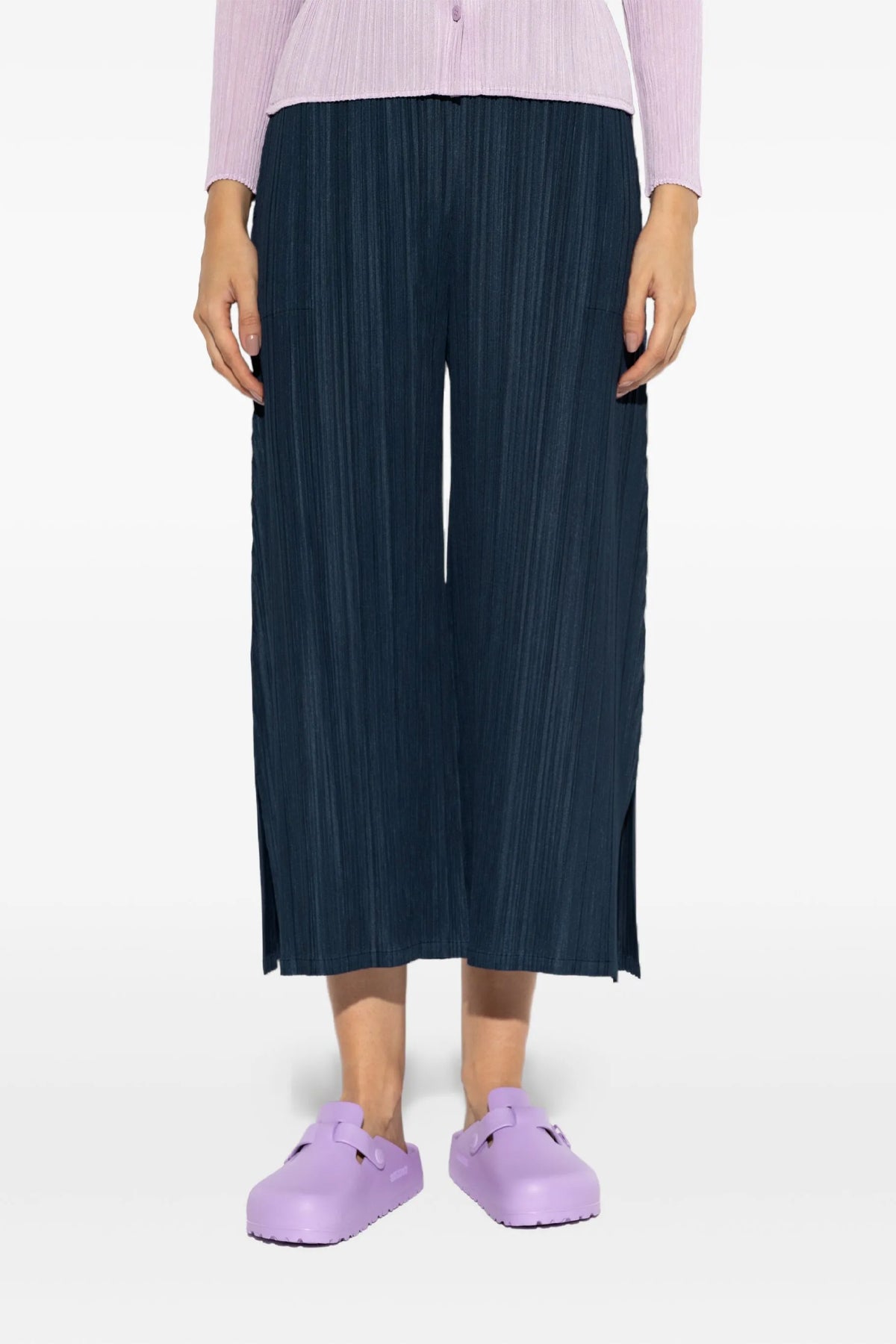 mellow pleats pleated fabric pants