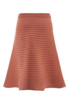 wide bounce knit midi skirt in stretch fabric