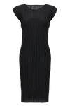 pleated midi dress