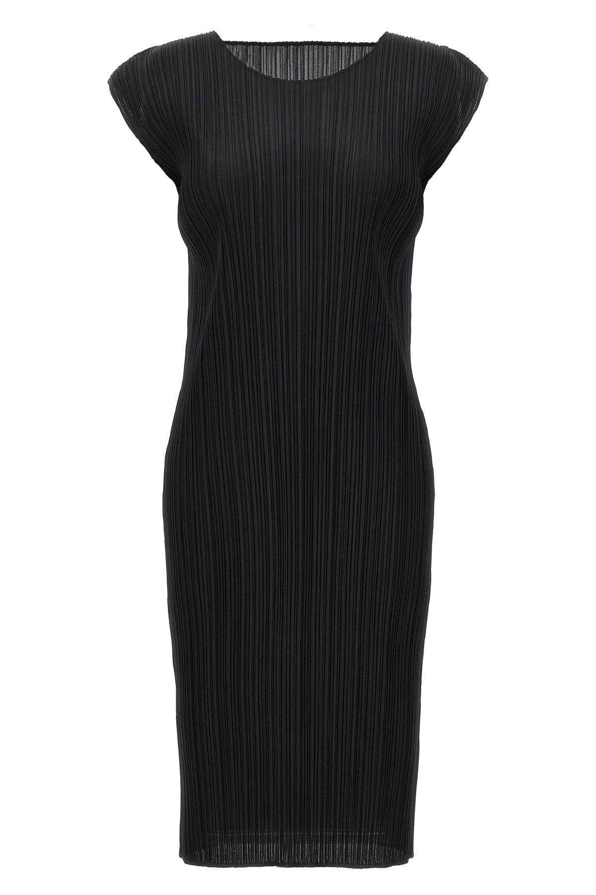 pleated midi dress