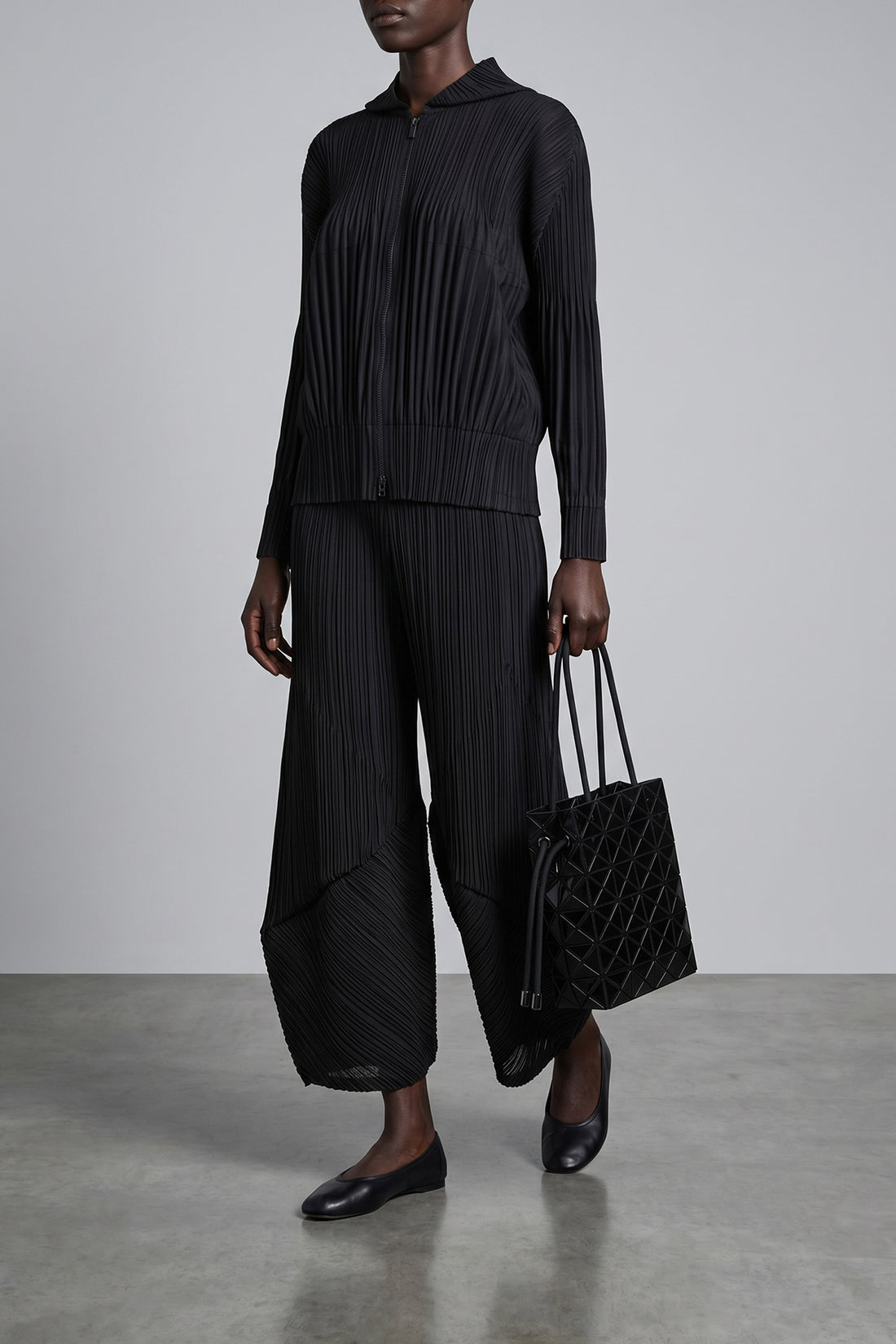 PLEATS PLEASE ISSEY MIYAKE 5 fluffy basics pleated cardigan