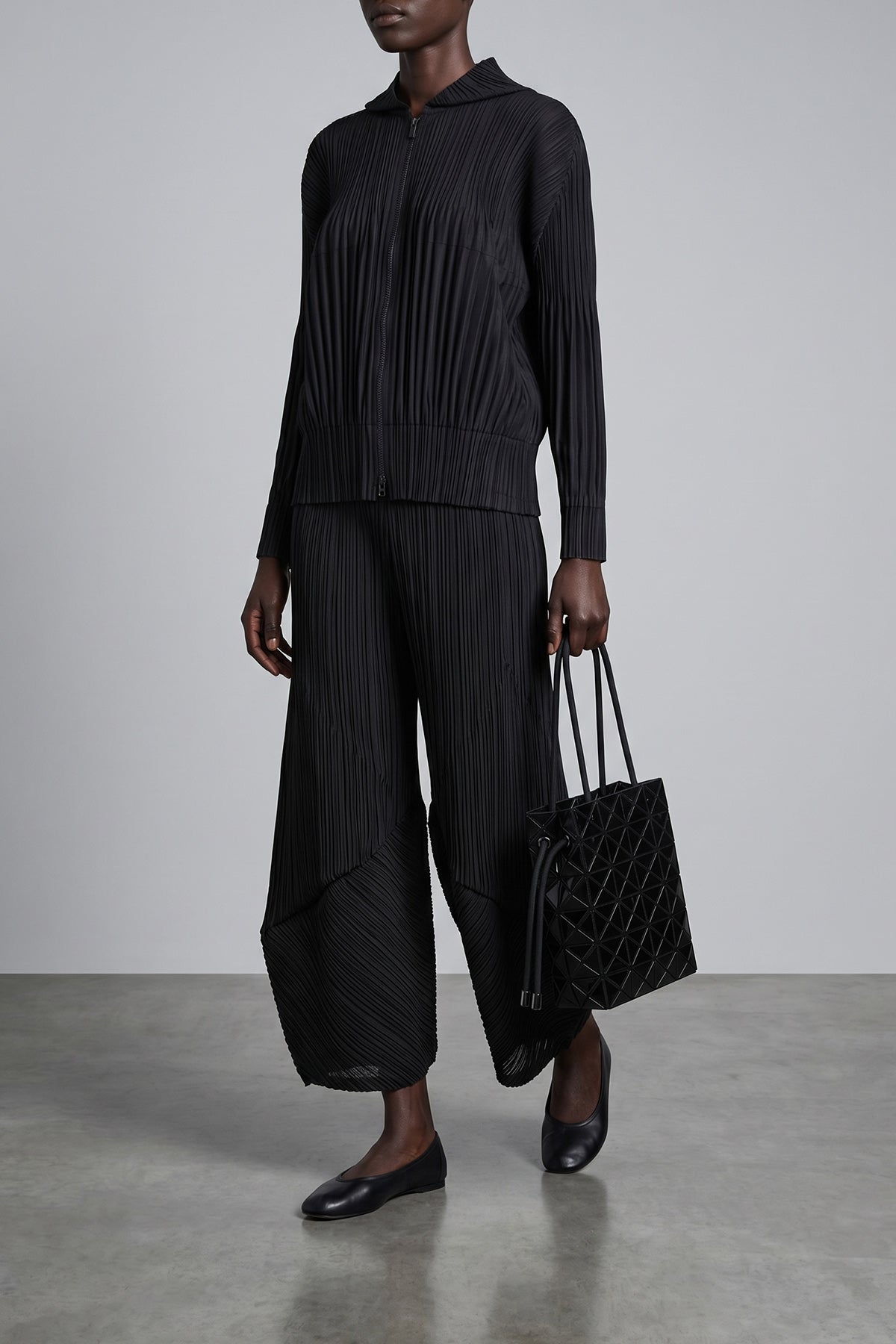 fluffy basics pleated cardigan