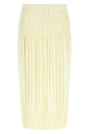the skirt pleats please exemplifies the brands mastery of architectural silhoue
