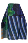 midi skirt in pleated fabric
