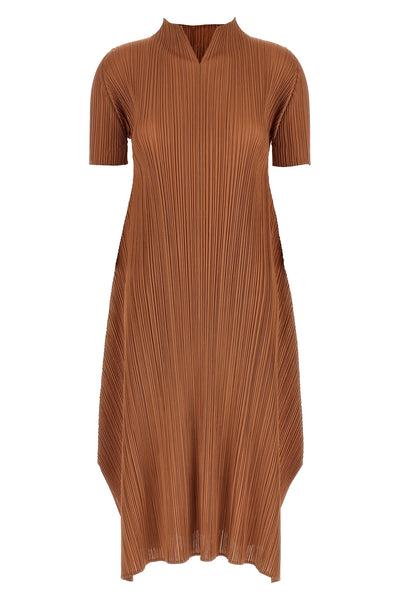 monthly colors: march pleated midi dress