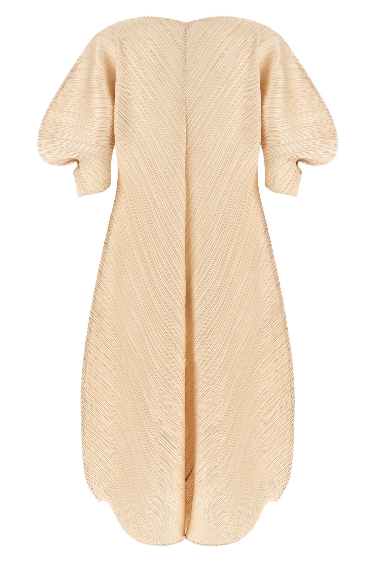 pleats pleases midi dress defines new volumes through an innovative sartorial c