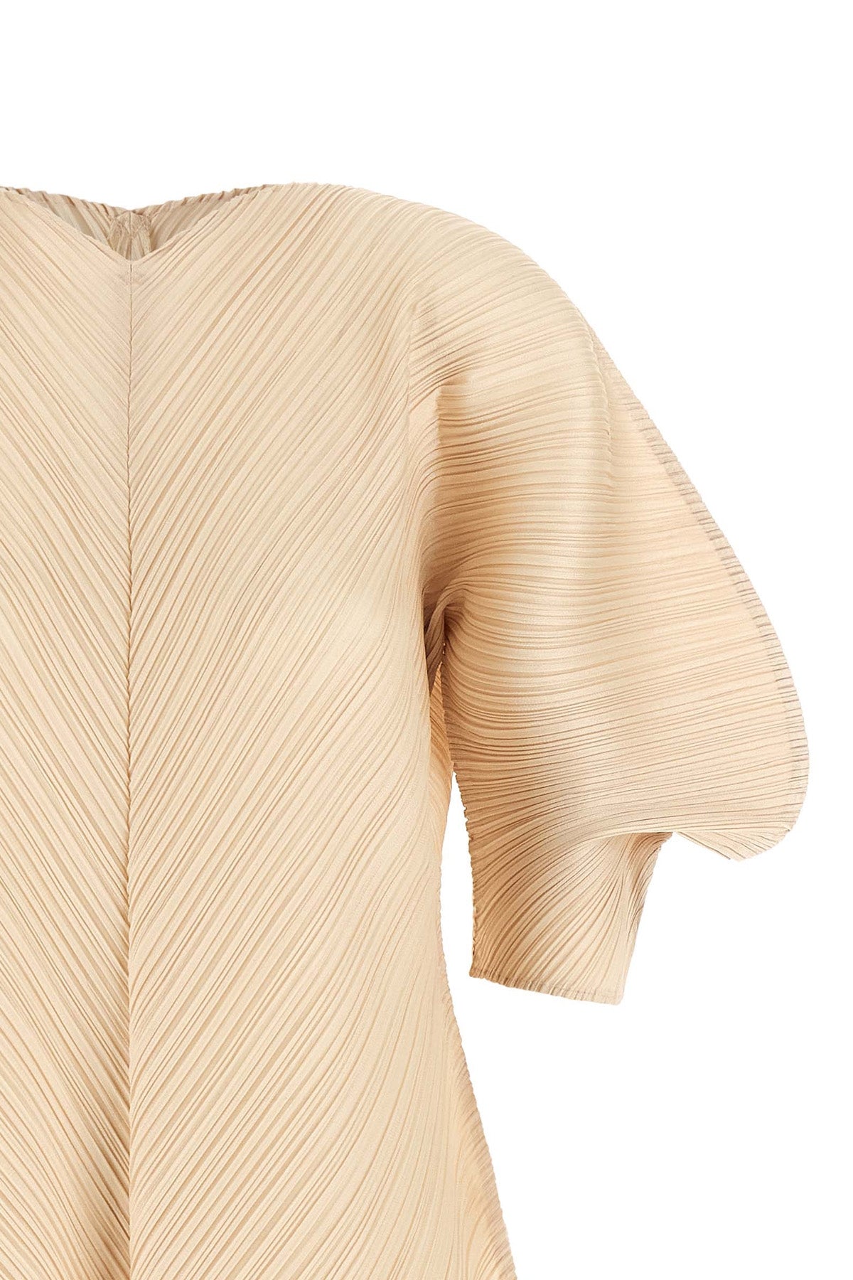 pleats pleases midi dress defines new volumes through an innovative sartorial c