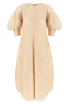 pleats pleases midi dress defines new volumes through an innovative sartorial c