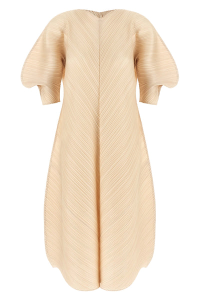 pleats pleases midi dress defines new volumes through an innovative sartorial c