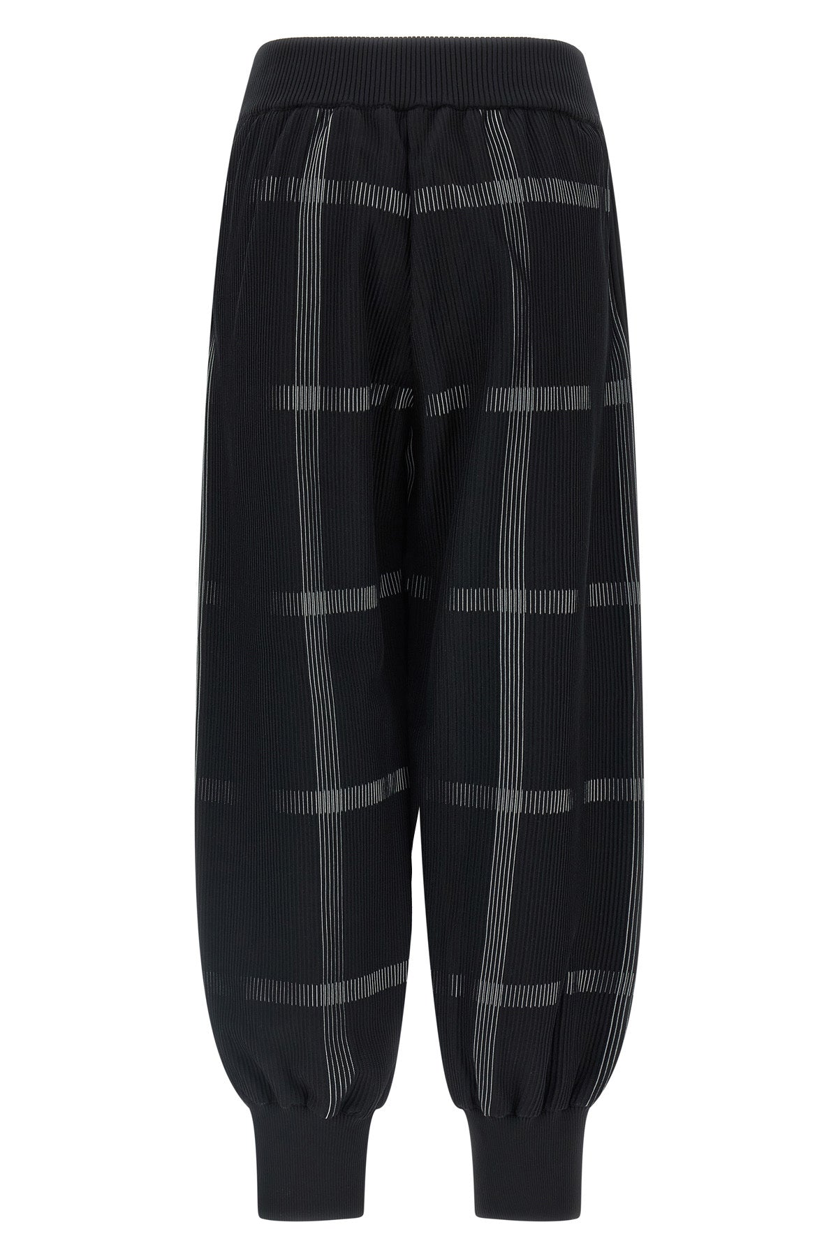 crossing knit pants in ribbed knitted fabric