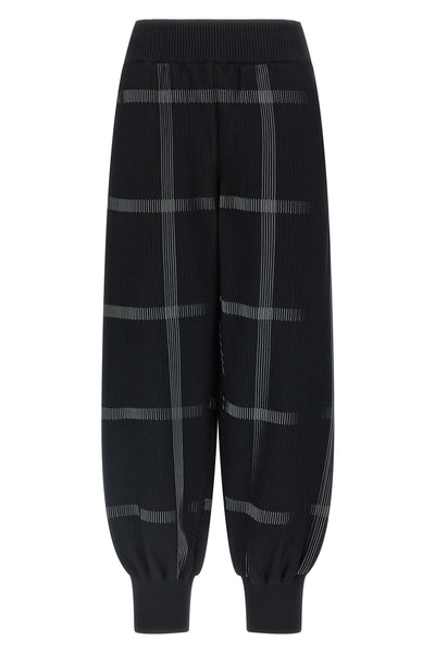 crossing knit pants in ribbed knitted fabric