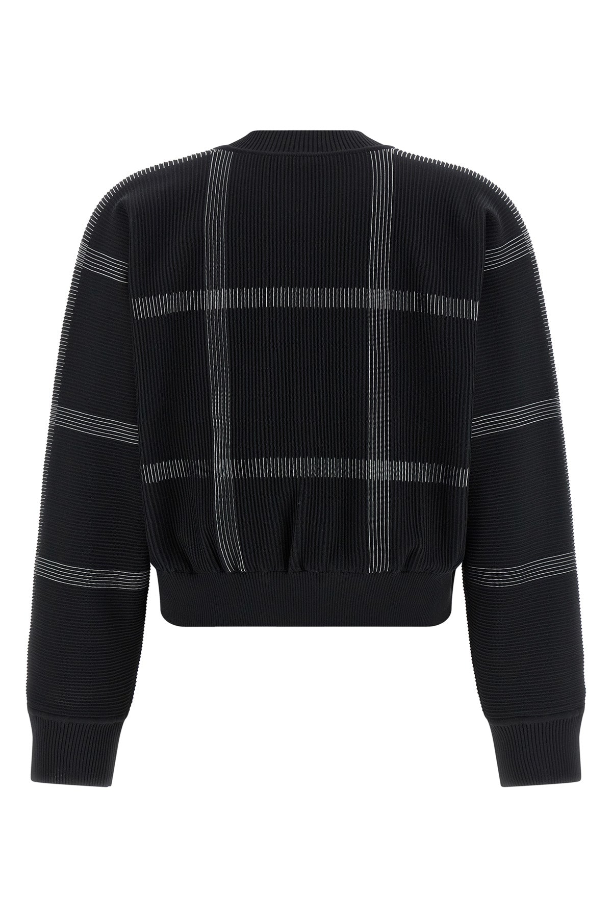 crossing knit sweater in ribbed knitted fabric