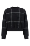 crossing knit sweater in ribbed knitted fabric