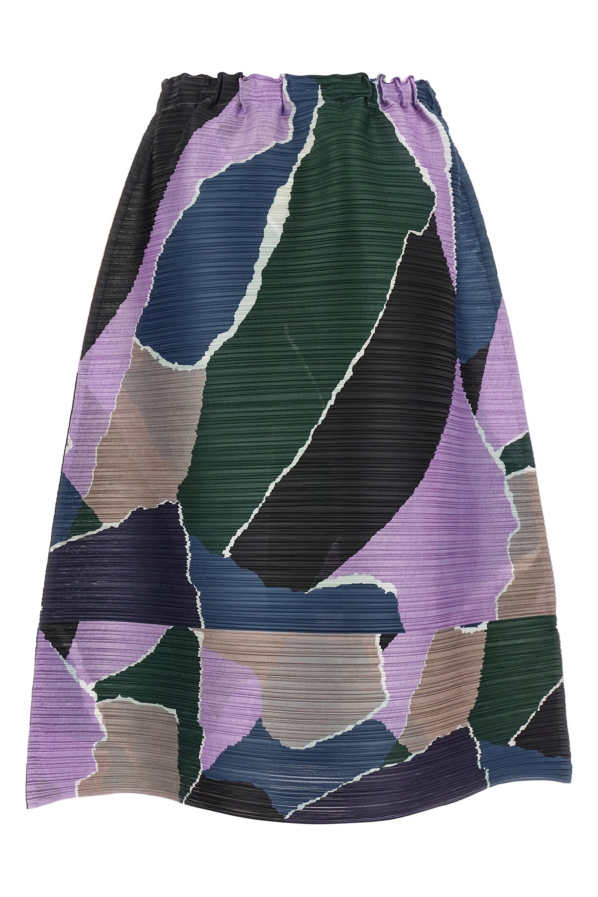 the pleats please surprise! skirt is distinguished by a midi silhouette define