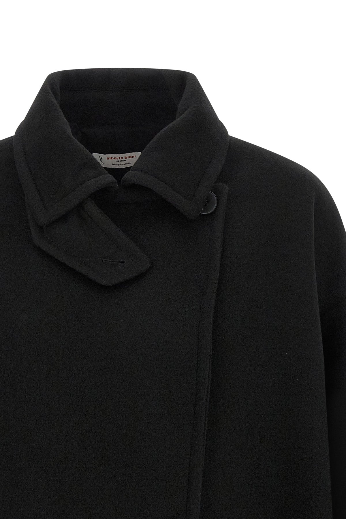 double-breasted wool caban