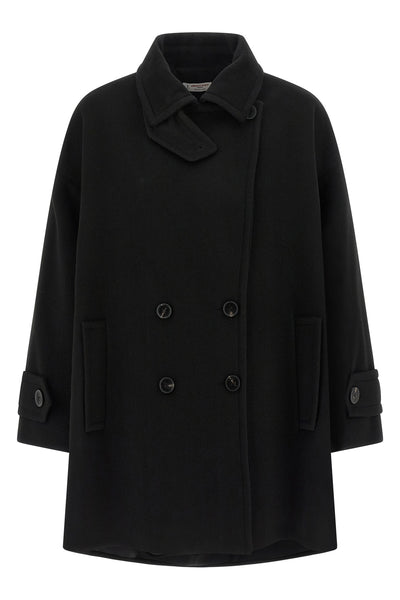 double-breasted wool caban