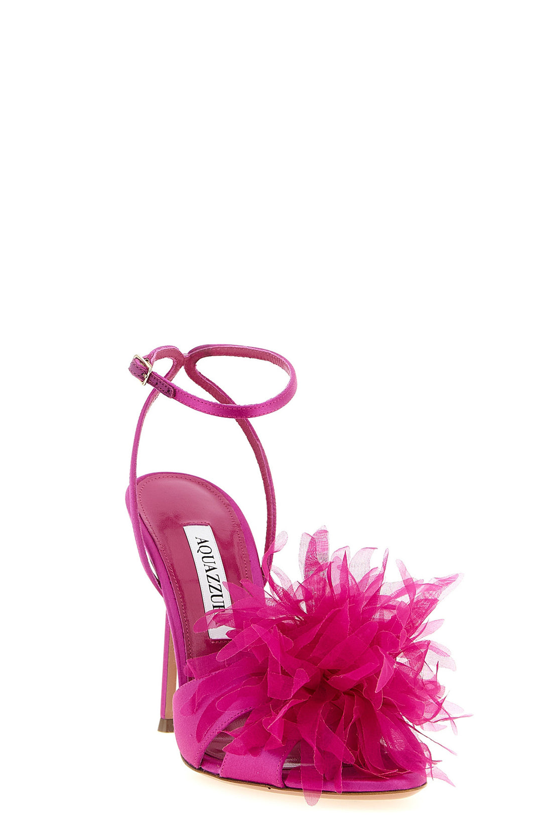 AQUAZZURA 36 poème bright satin sandals