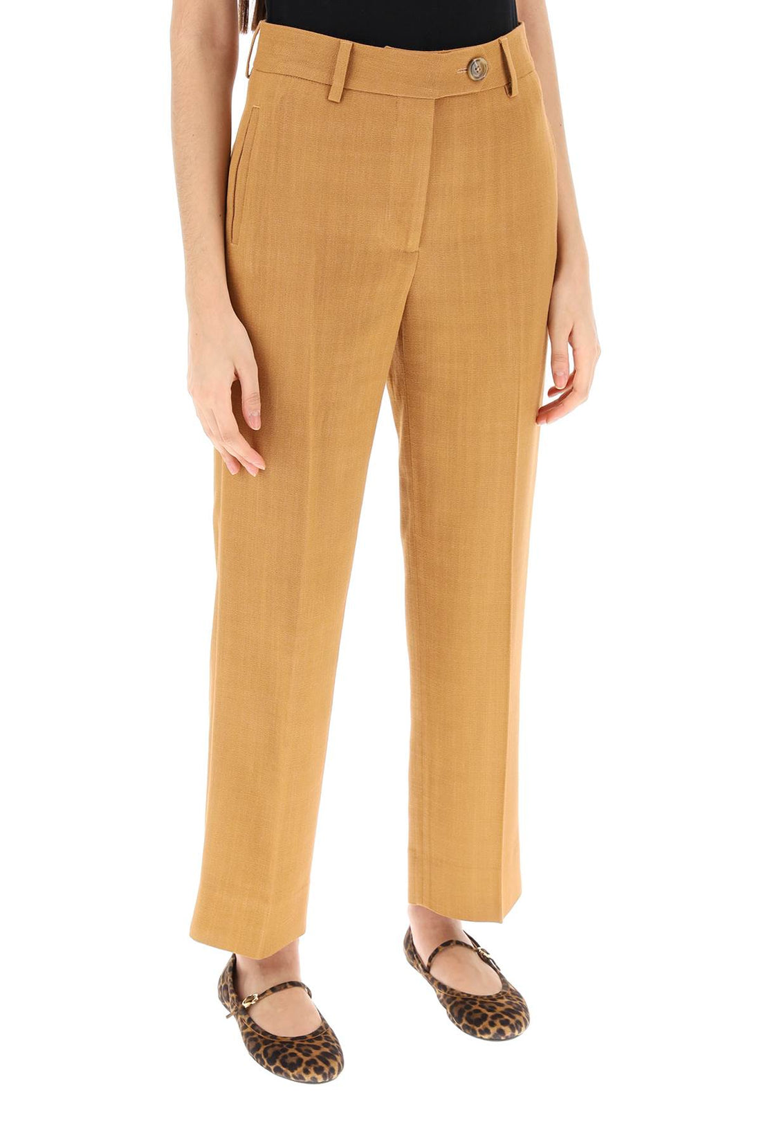 santana peanut nana cropped tailoring pants