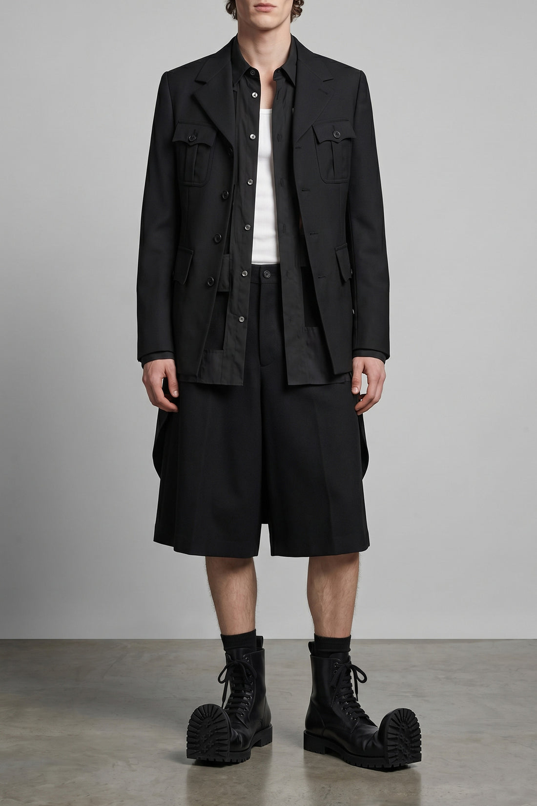 COMME DES GARÇONS HOMME PLUS L light cotton poplin shirt