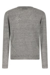 melange sweater in linen and silk blend