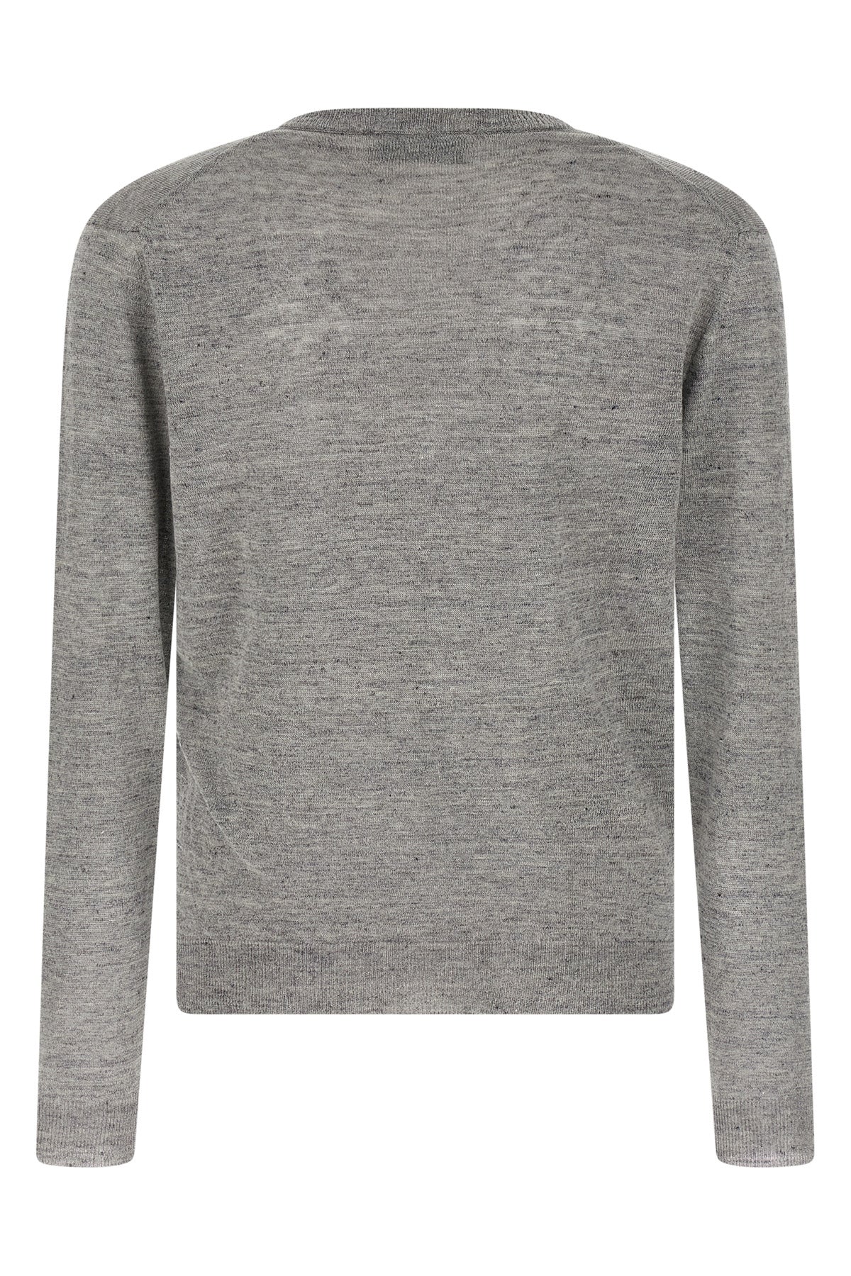 melange sweater in linen and silk blend