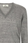 melange sweater in linen and silk blend