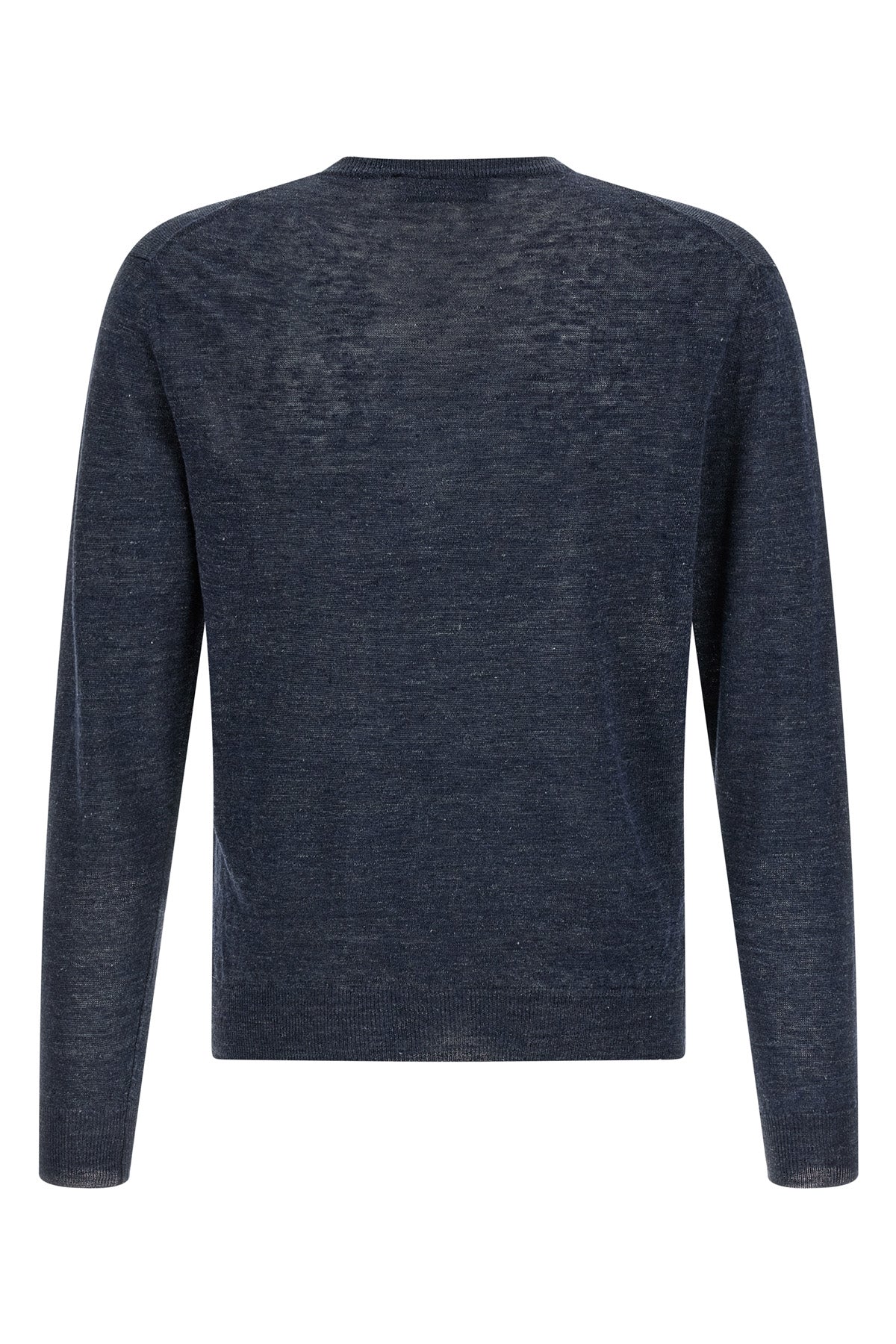 melange sweater in linen and silk blend