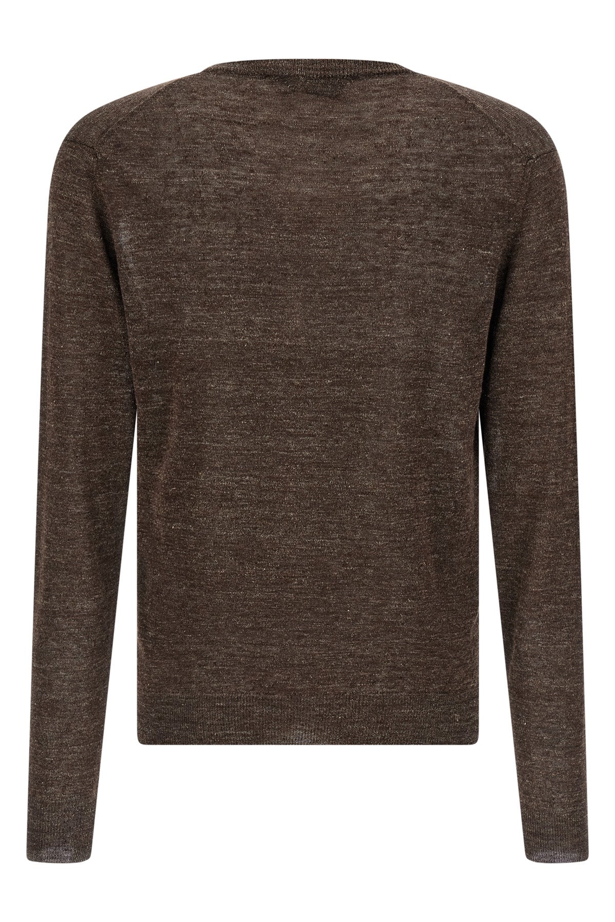 melange sweater in linen and silk blend