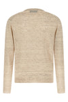 melange sweater in linen and silk blend