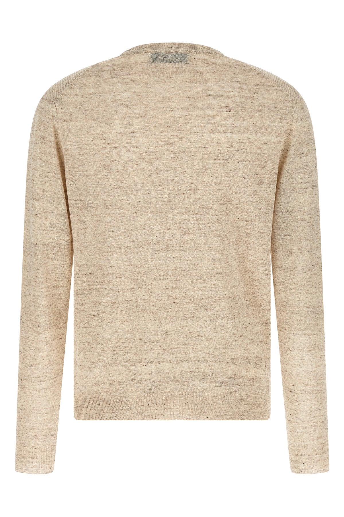 melange sweater in linen and silk blend