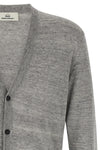 melange cardigam in linen and silk blend