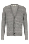 melange cardigam in linen and silk blend