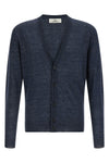 melange cardigam in linen and silk blend