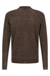 melange cardigan in linen and silk blend