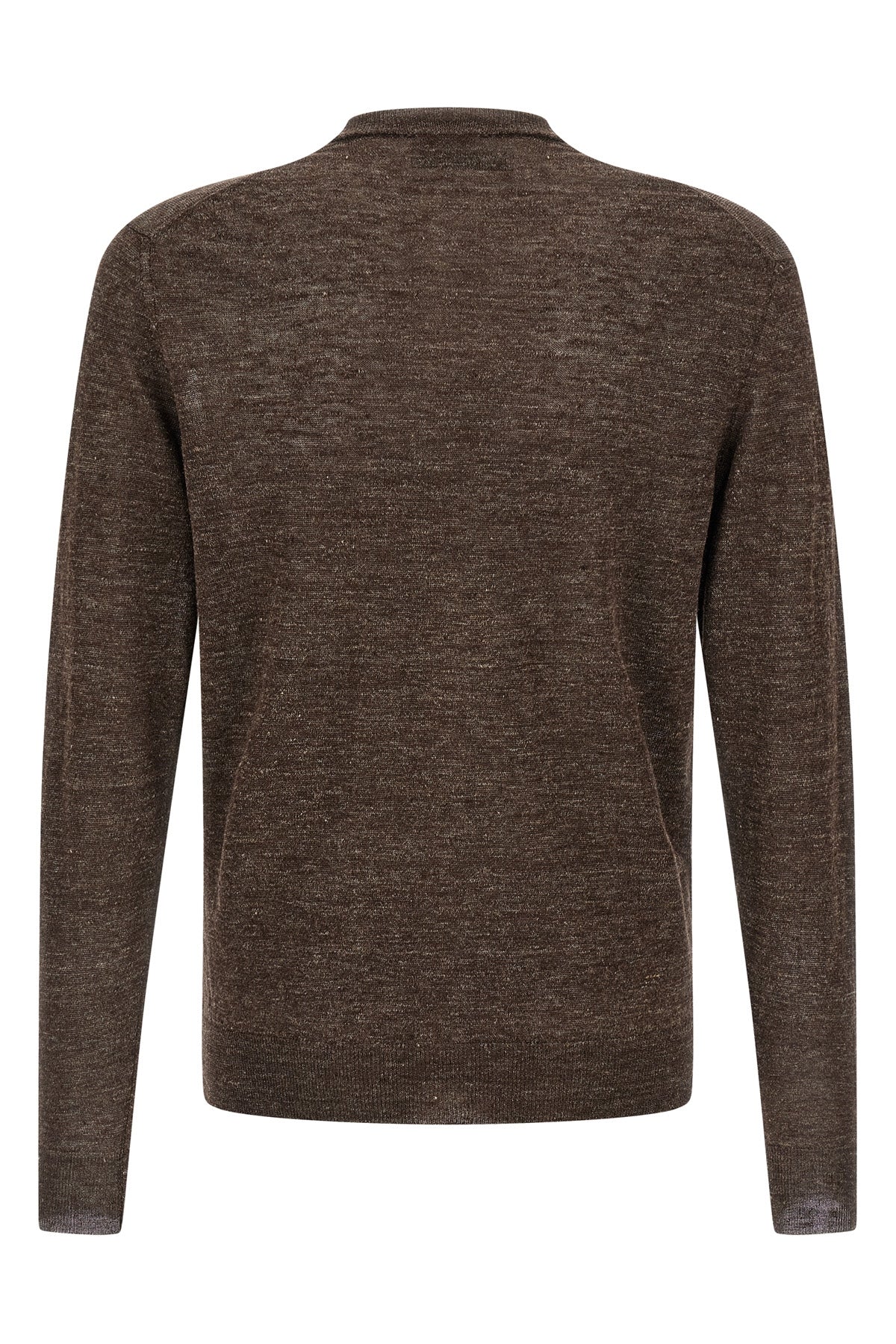 melange cardigan in linen and silk blend