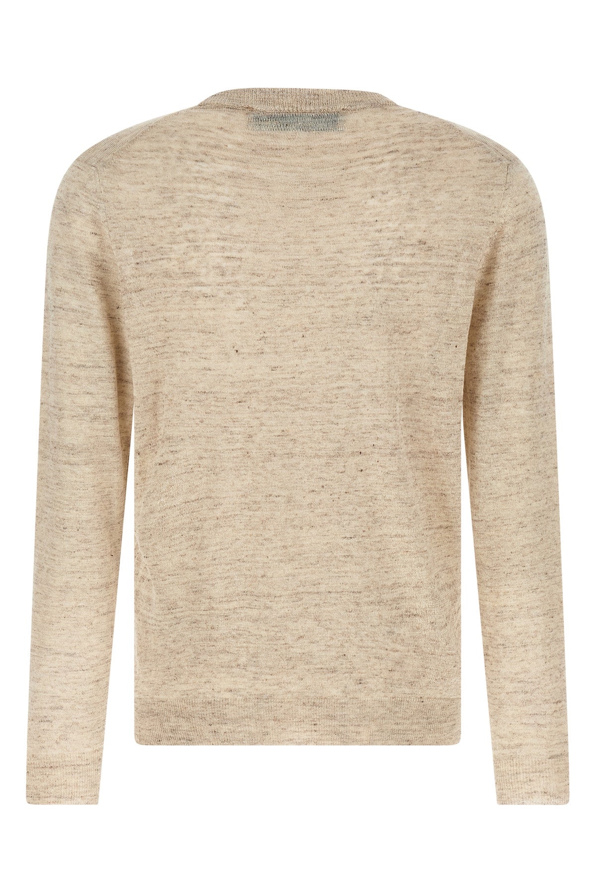 melange cardigan in linen and silk blend