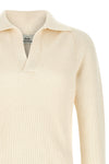 ribbed knit cotton sweater