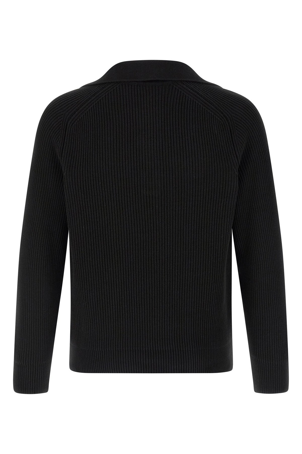 ribbed knit cotton sweater