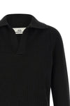 ribbed knit cotton sweater