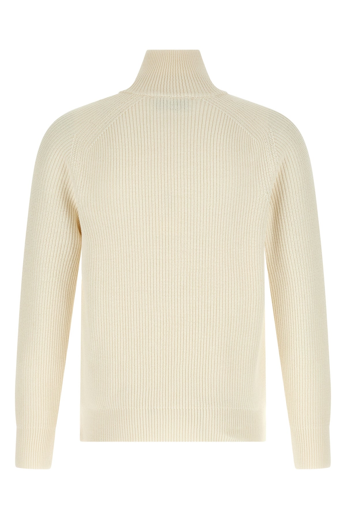 ribbed knit cotton sweater