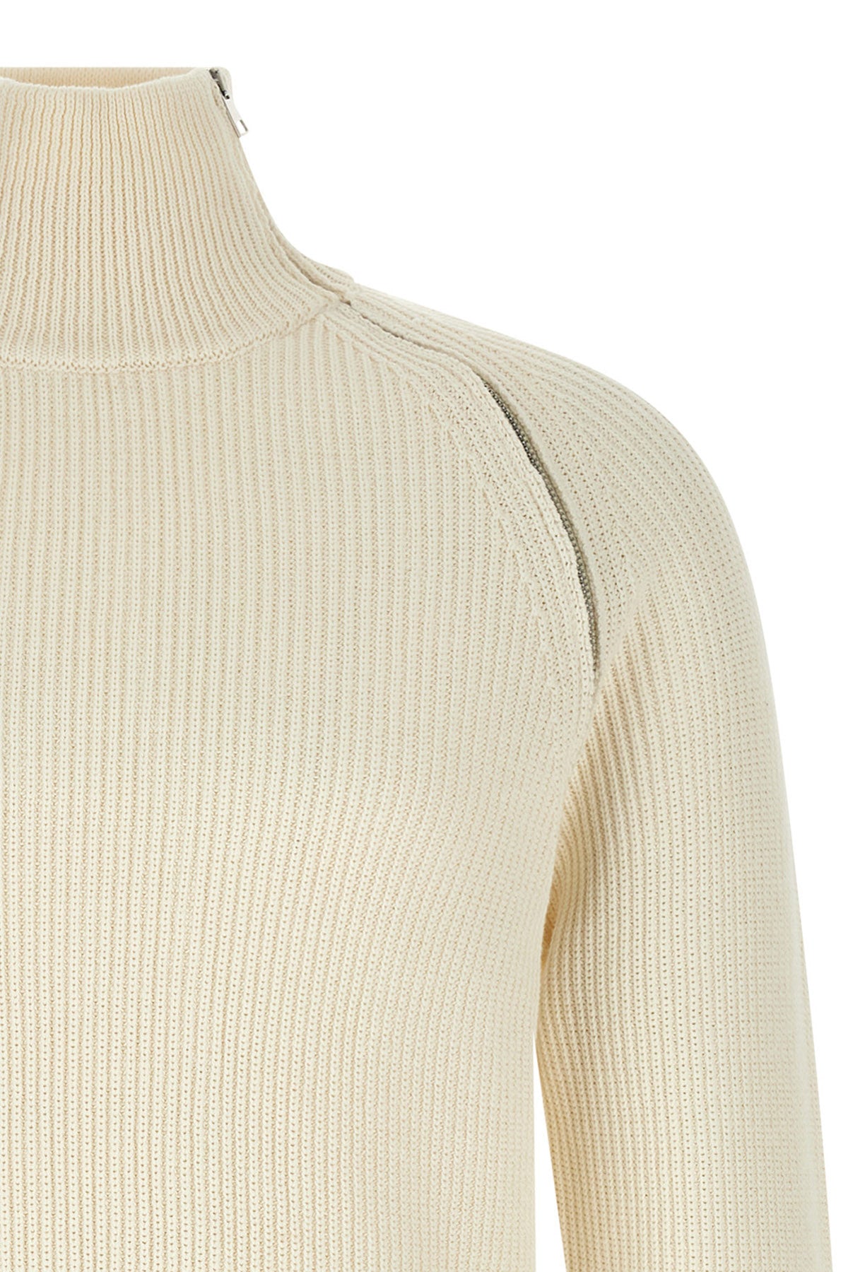 ribbed knit cotton sweater