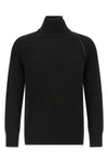 ribbed knit cotton sweater