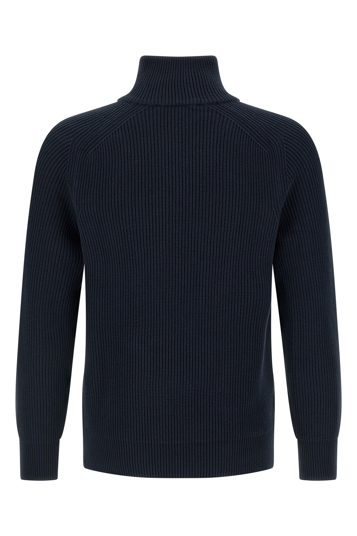 ribbed knit cotton sweater