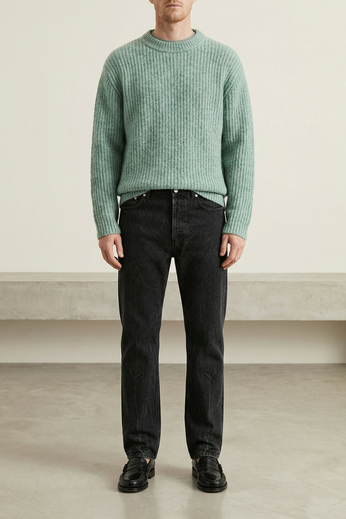 SÉFR L darko sweater in brushed wool blend yarn