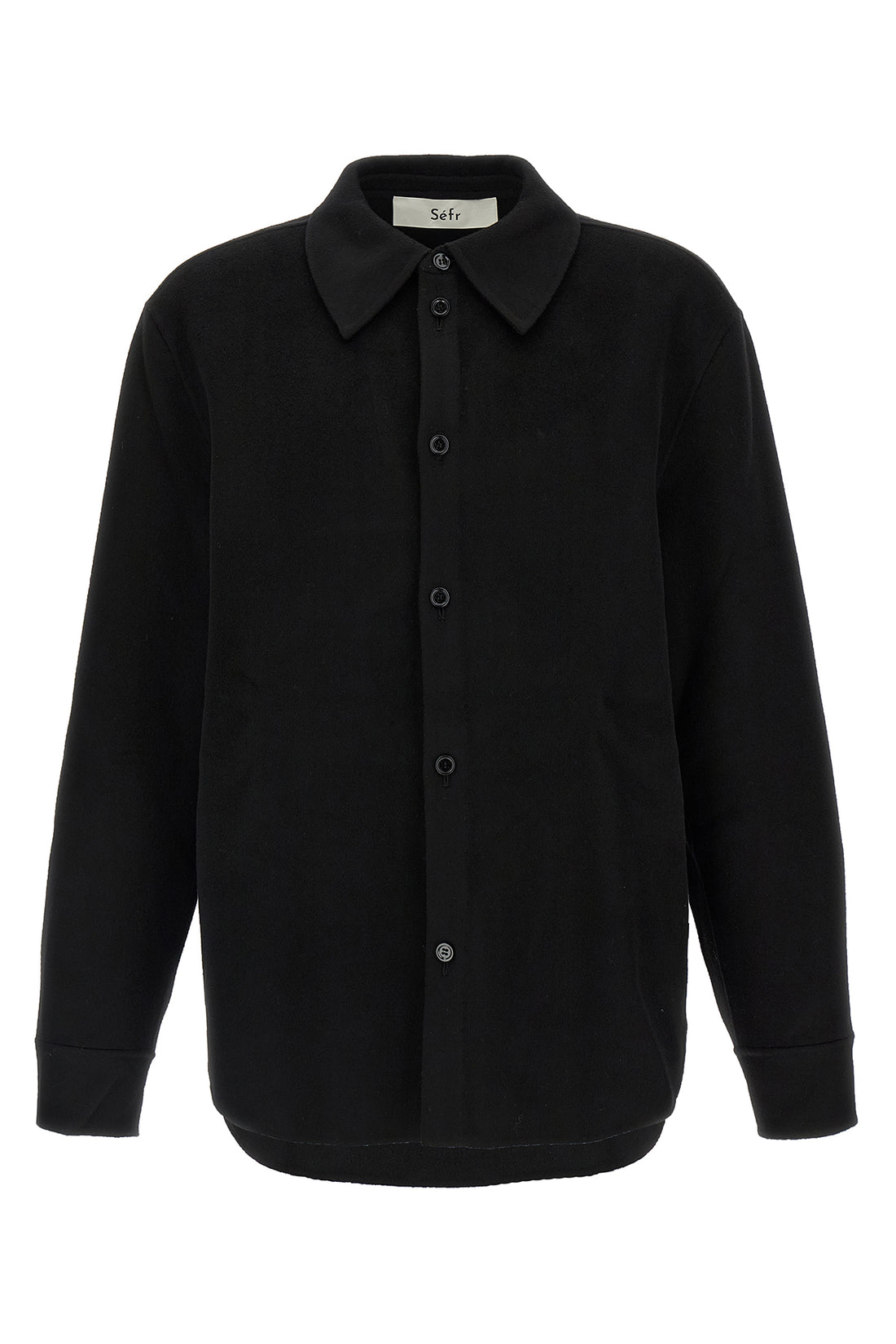 SÉFR L lenny shirt in double face virgin wool and cashmere fabric